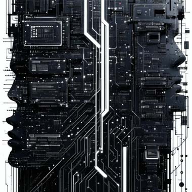 digital art, human profiles, technology, circuit board, electronic components, digital era, human connection, communication, digital networks, information systems, technology integration, cognitive faculties, digital identity, human machine duality, compl