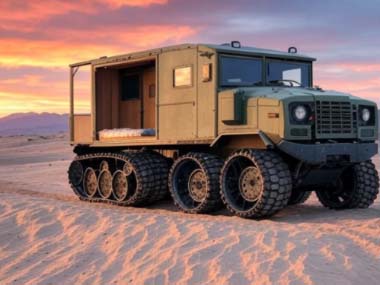 Expedition Vehicle, Off Road Capability, All Terrain Vehicle (ATV), Overlanding Vehicle, Adventure Travel, Nomad Life, RV Camper, Diesel Engine, 4x4 Drivetrain, High Ground Clearance, Durable Expedition, Modular Design, Remote Communication, Solar Power I