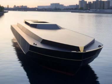 boat, yacht, luxury, modern, sleek, futuristic, design, watercraft, vessel, maritime, floating, aquatic, nautical, waterfront, urban, architecture, innovation, technology, minimalistic, stylish, sophisticated