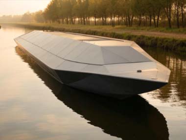 solar boat, electric boat, modern boat design, innovative marine technology, eco friendly watercraft, sustainable transportation, futuristic boat, green energy vessel, renewable energy boat, advanced marine engineering, solar panels on boat, waterway tran